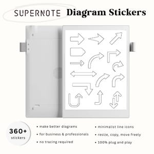 No Trace 360+ Supernote Diagram Stickers - Digitally Traced Icons | .note format designed for Manta & Nomad 2026