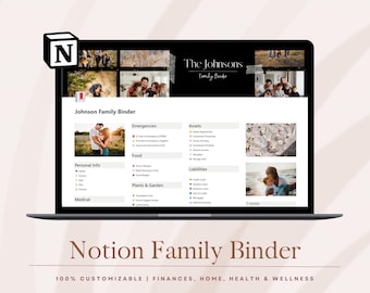 Household Family Binder | Home Management & Emergency Planner | Digital Home Organizer | Notion Templates
