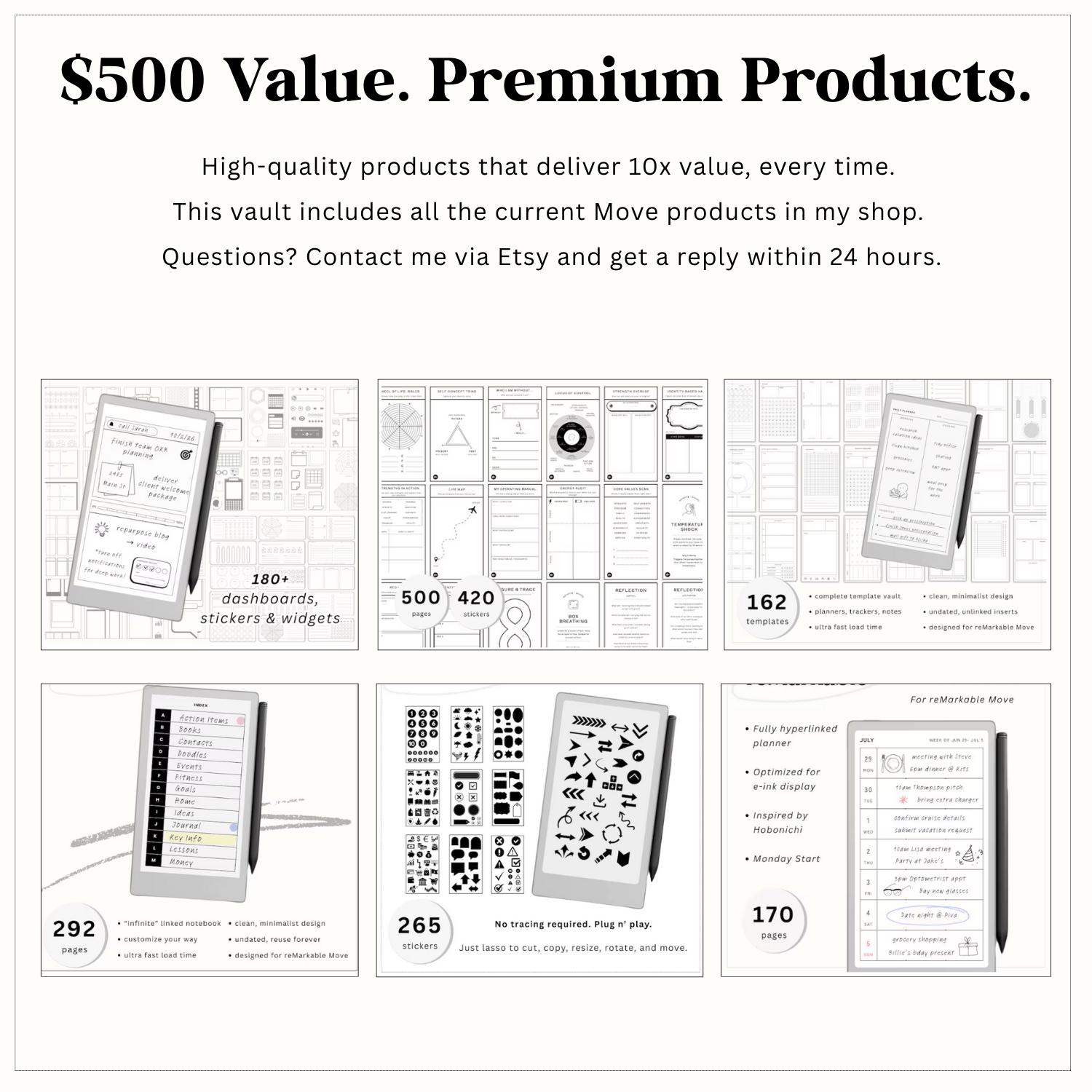 Remaker Move Device 1500 Remarkable Move Templates | 2026 Templates Bundle for Business ...
