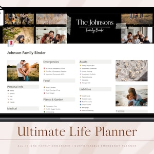 2025 Household Binder | Home Management & Emergency Planner | Digital Home Organizer | Notion Family Binder
