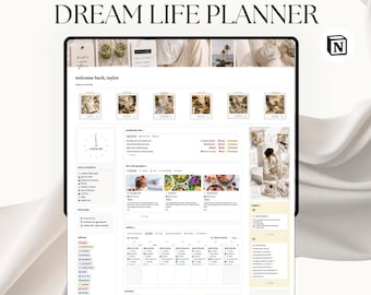 Dream Life Planner | All-in-One Life Management System Notion | 100+ Pages | Reuse for Life