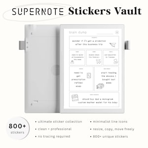 No Trace 800+ Supernote Stickers Vault - Digital Icons for Bullet Journal, Planners, Brainstorming, and Business