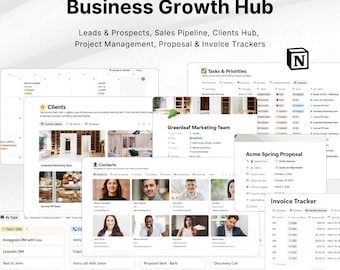 2026 Business Dashboard | Notion CRM, Client Management, Sales Pipeline, Project Manager, Proposal & Invoice Tracker