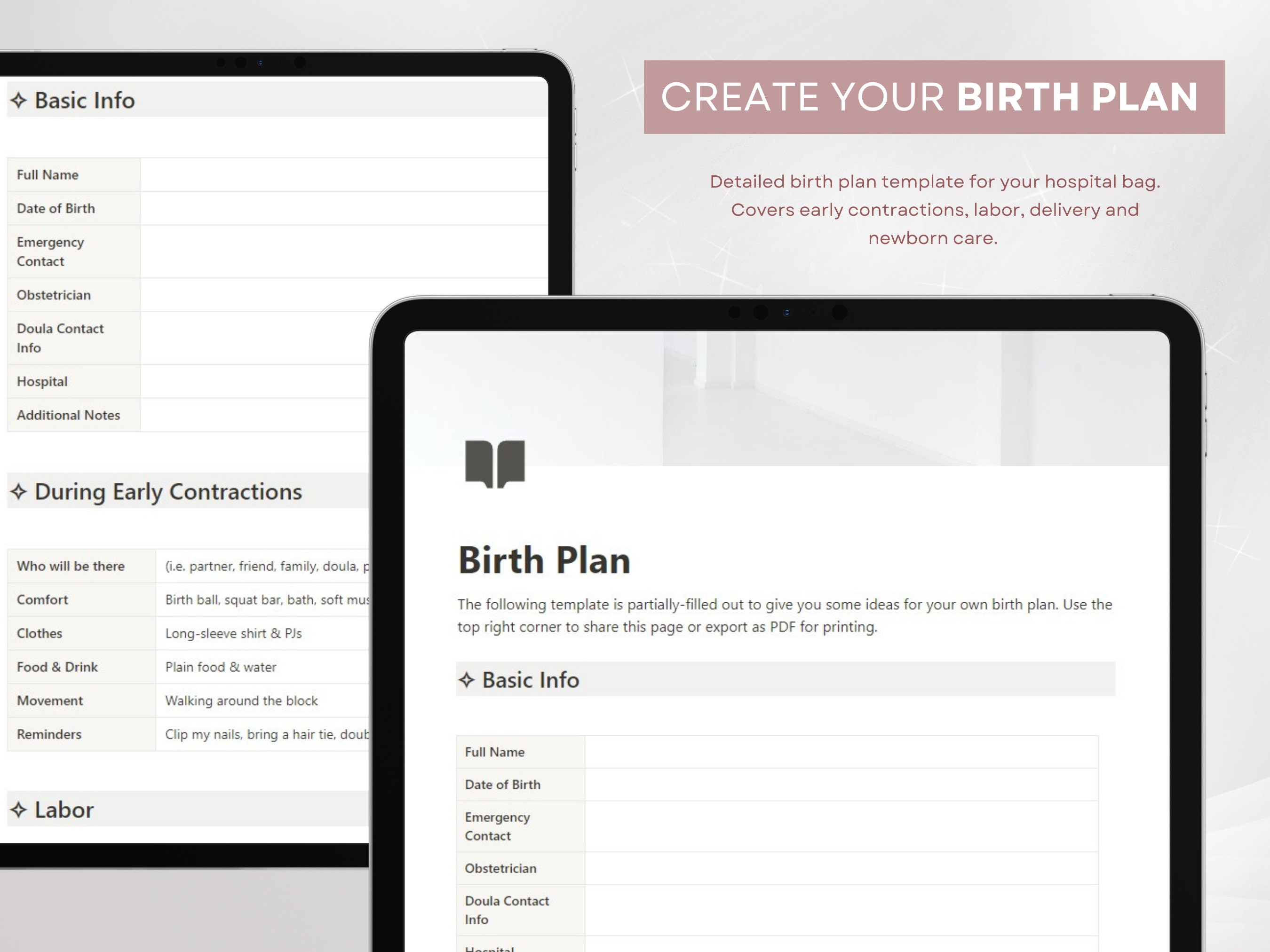 Minimalist Pregnancy Planner Pregnancy Notion Templates Pregnancy ...