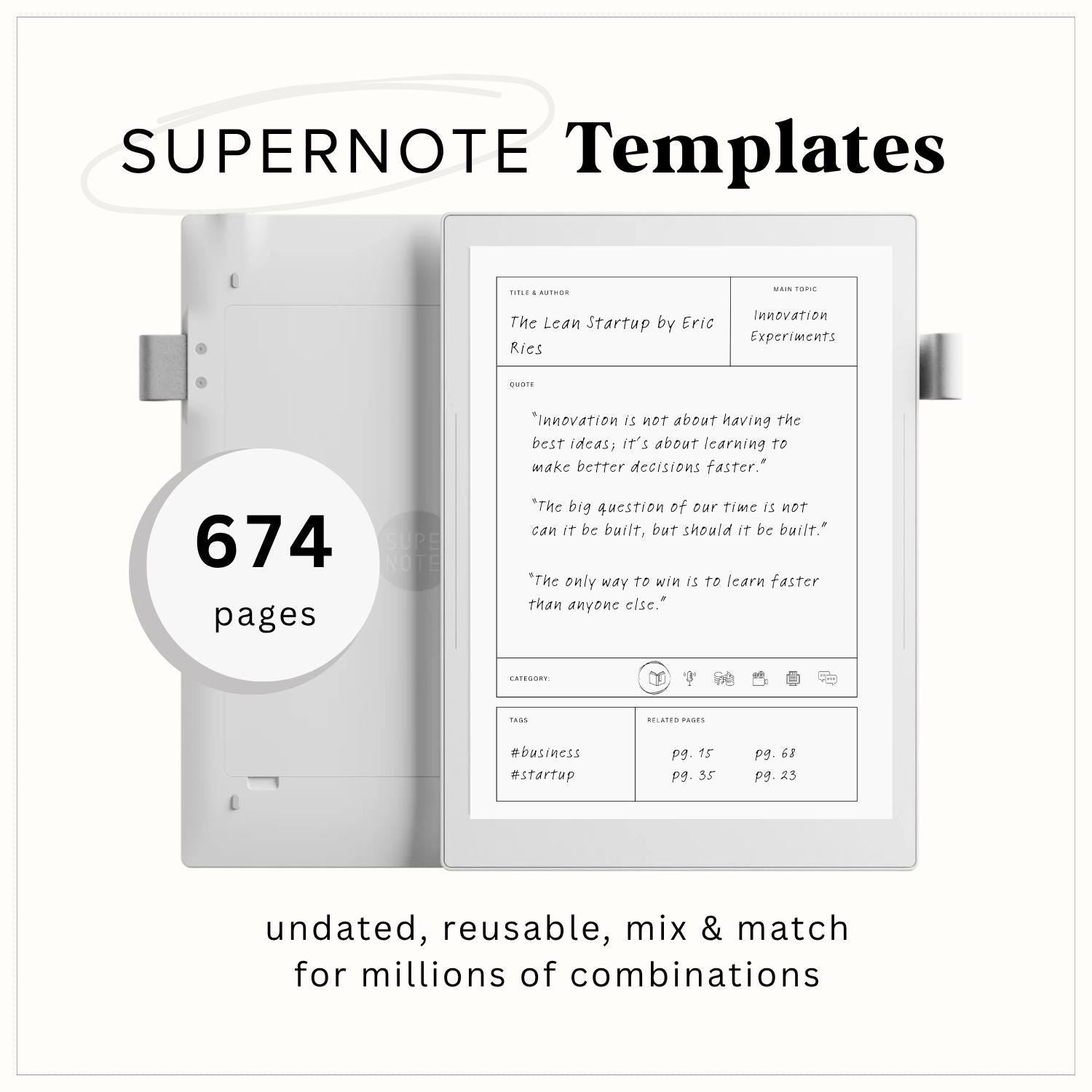 Supernote Map Template 674 Supernote Template Vault | Business Diagrams, Trackers, To-do Lists ...