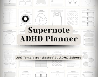Supernote ADHD Planner | 200 Pages | Based on ADHD Science | 2026 Edition for Manta + Nomad