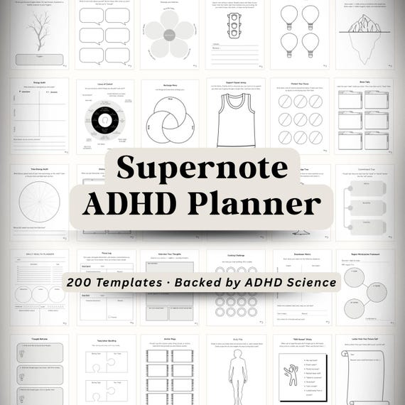 Supernote ADHD Planner | 200 Pages | Based on ADHD Science | 2026 Edition for Manta + Nomad