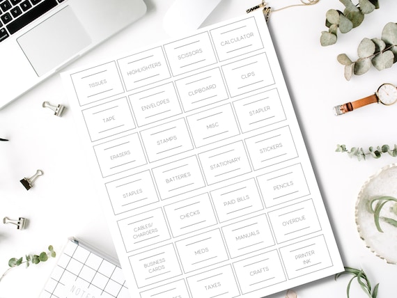 300+ Minimalist Home, Kitchen, Office Labels | Mega Pack Printable Aesthetic Labels | Home Organization Stickers | Multiple Sizes