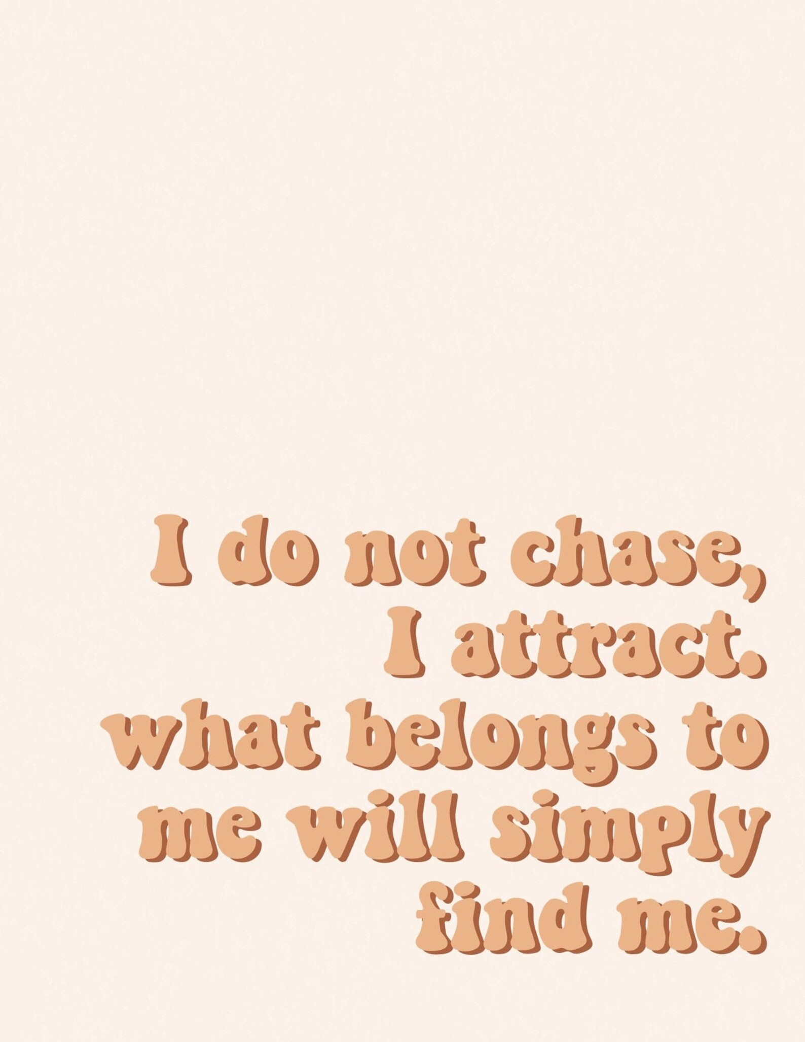 Daily Affirmation Wall Art I Do Not Chase I Attract Etsy