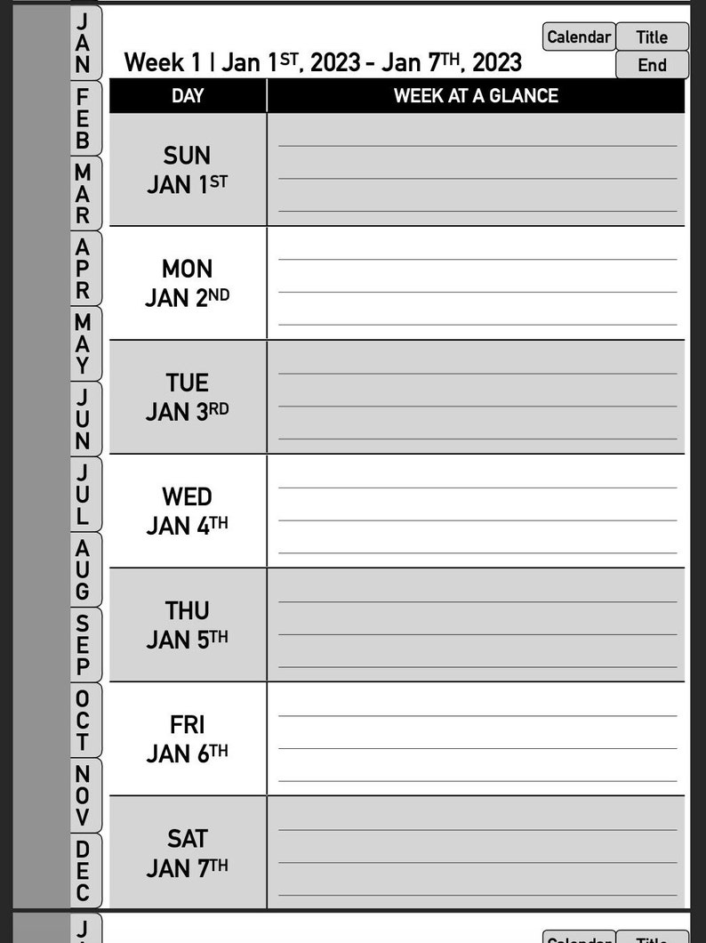 Remarkable 2 Daily Planner 2023 With Week Overview Etsy