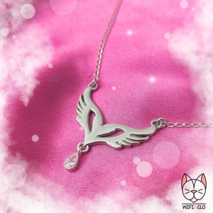 Colar Magical Girls - Colar Kawaii - Prata 925 - Joias artesanais - Joias de anime - Joias mágicas para meninas