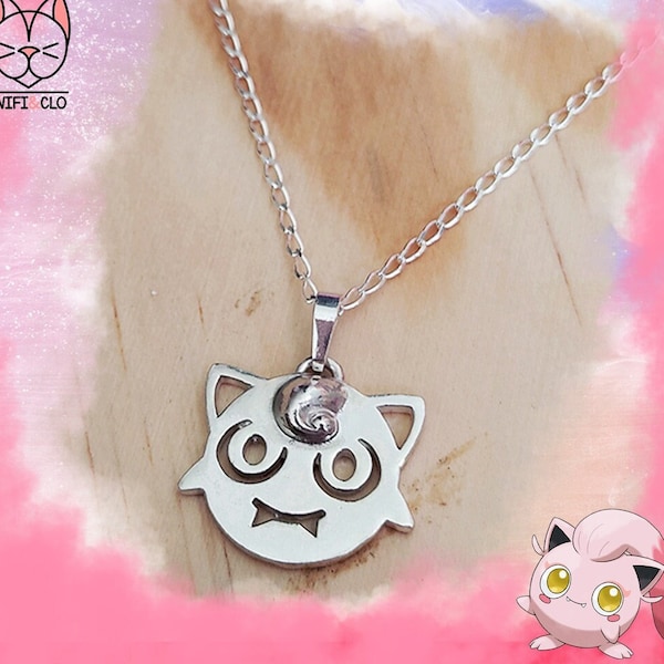 Scream Tail Pokemon Necklace Jigglypuff necklace Vampire Colagrito Geek Jewelry Silver 925