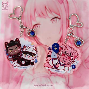 Satosugu Sukuna Katze Schlüsselanhänger, Gojo Geto Schlüsselanhänger, Sukuna Katze, Gojo Katze, JJK Schlüsselanhänger, Anime Schlüsselanhänger, Satosugu, Jujutsu Kaisen Schlüsselanhänger