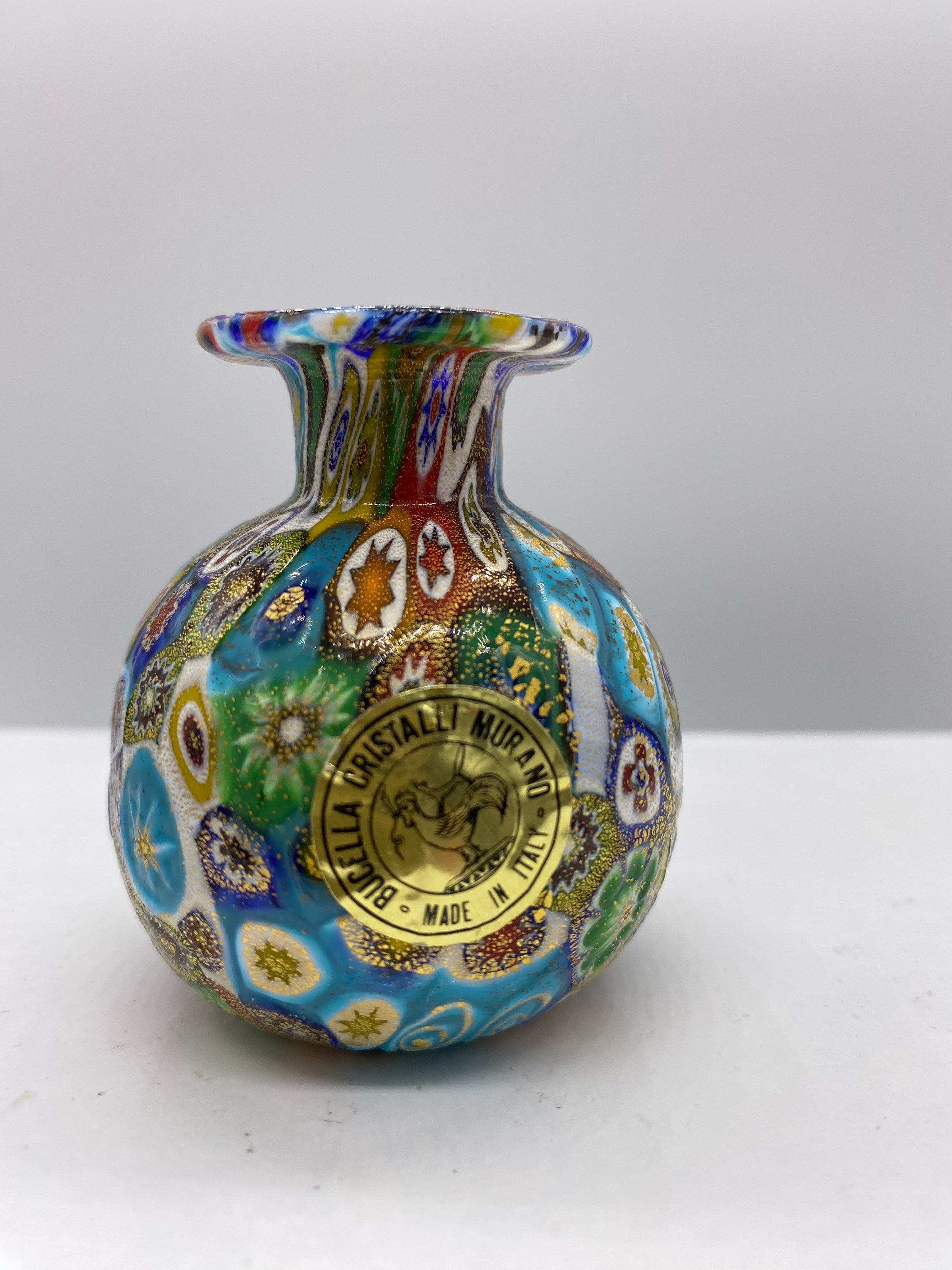 GlassOfVenice Pendente Croce Millefiori Multicolor – Autentico Vetro Di Murano Fatto A Mano