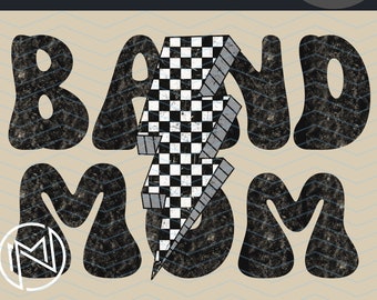 Band Mom school png for band shirts black text | digital download | Band Mama | music mom png | marching band mom