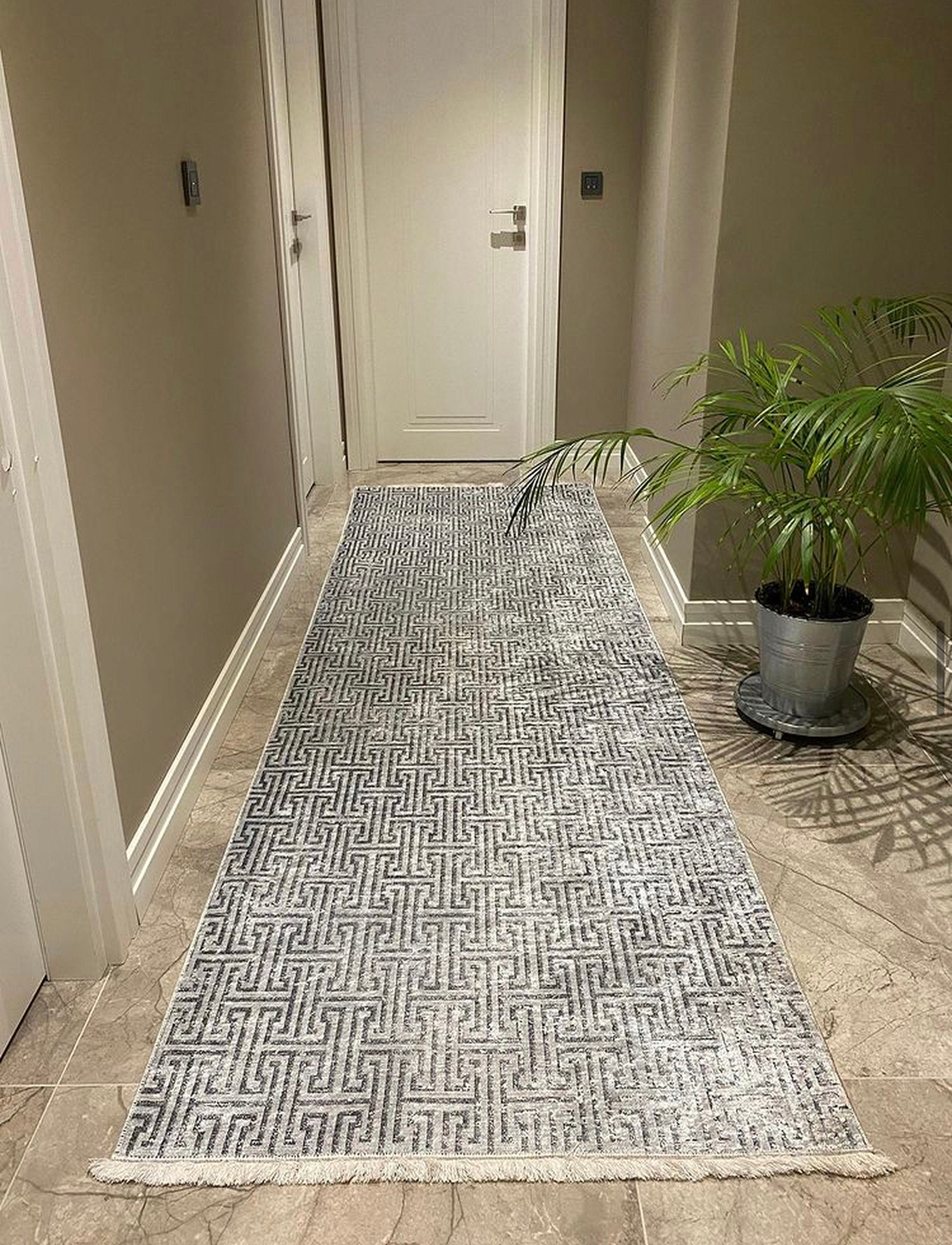 Grauer Teppich schwarzEr Teppich Flur Teppich Bereich Teppich | Etsy