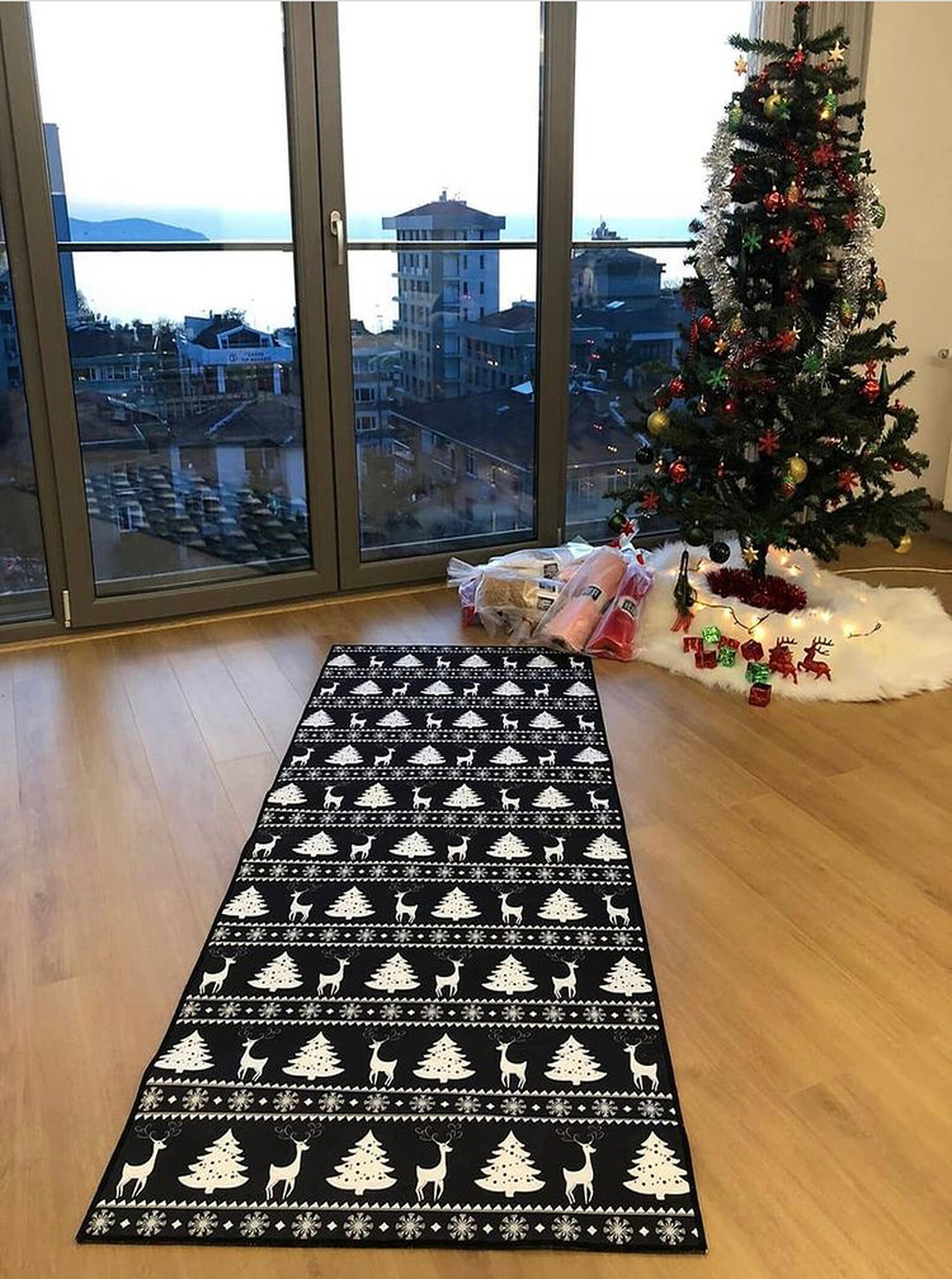 Santa clausRed Merry Christmas Carpet Christmas Etsy