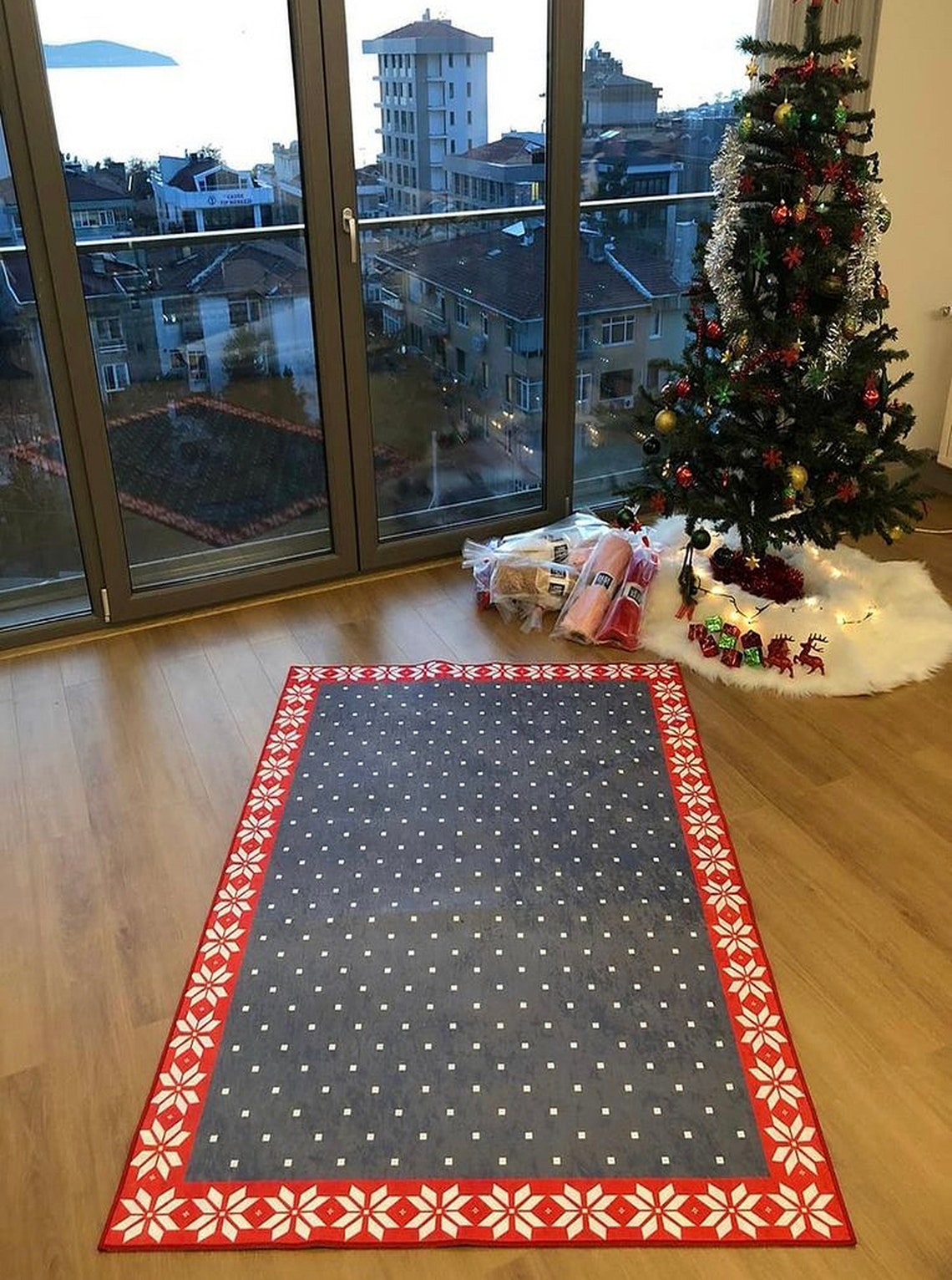 Santa clausRed Merry Christmas Carpet Christmas Etsy