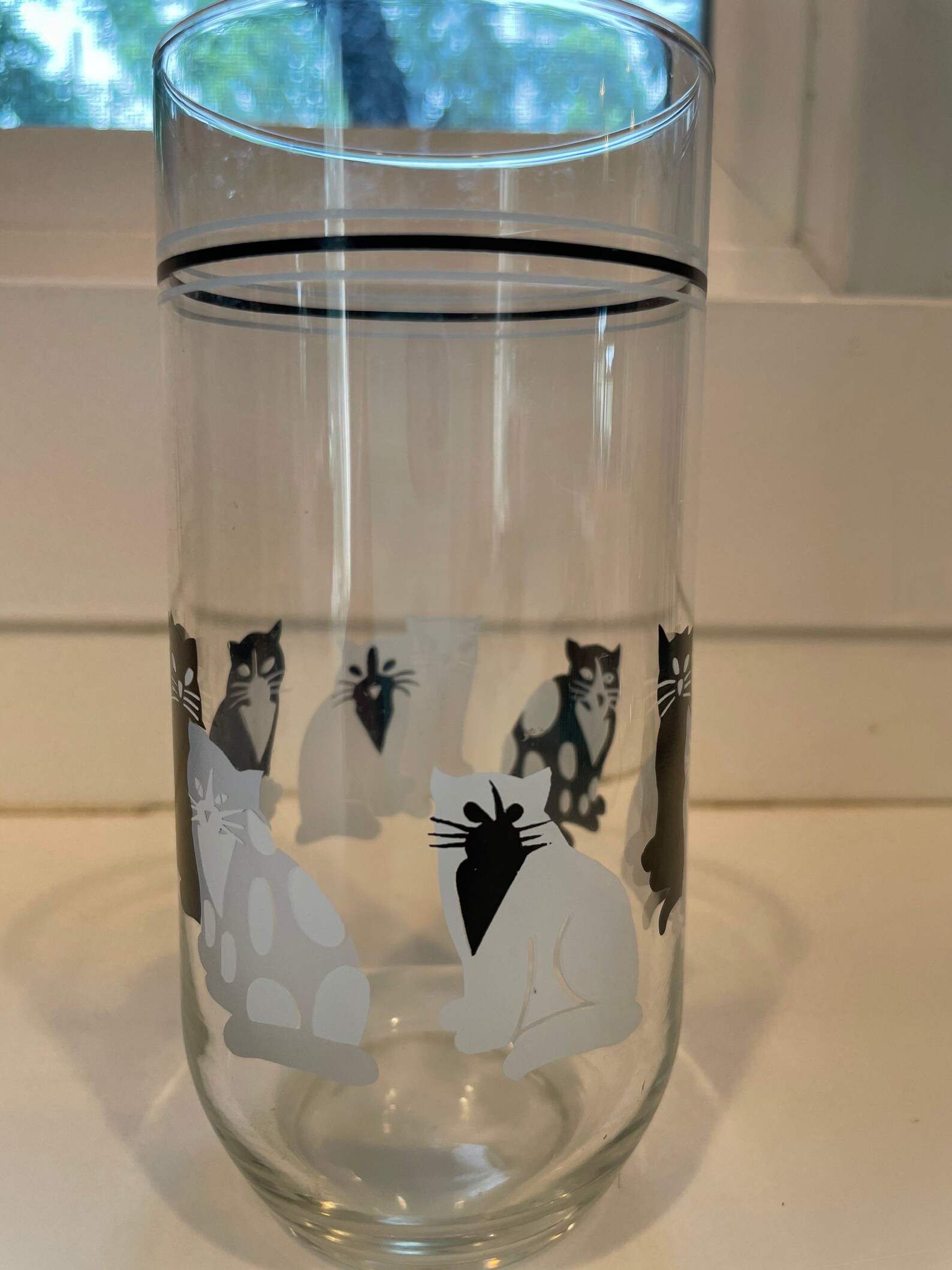 Vintage 50 Shades of Cats Drinking Glass Etsy