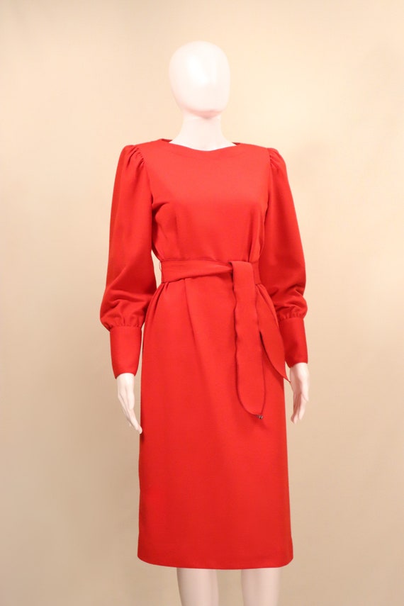 Vintage Red Dress by Leslie Fay