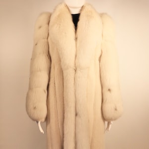 Vintage White Fox Full Length Coat