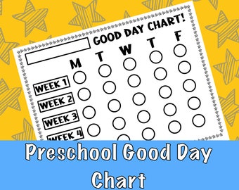 Printable Good Day Chart for Preschool, Daycare, and Home - Foster Positive Routines and Creativity!