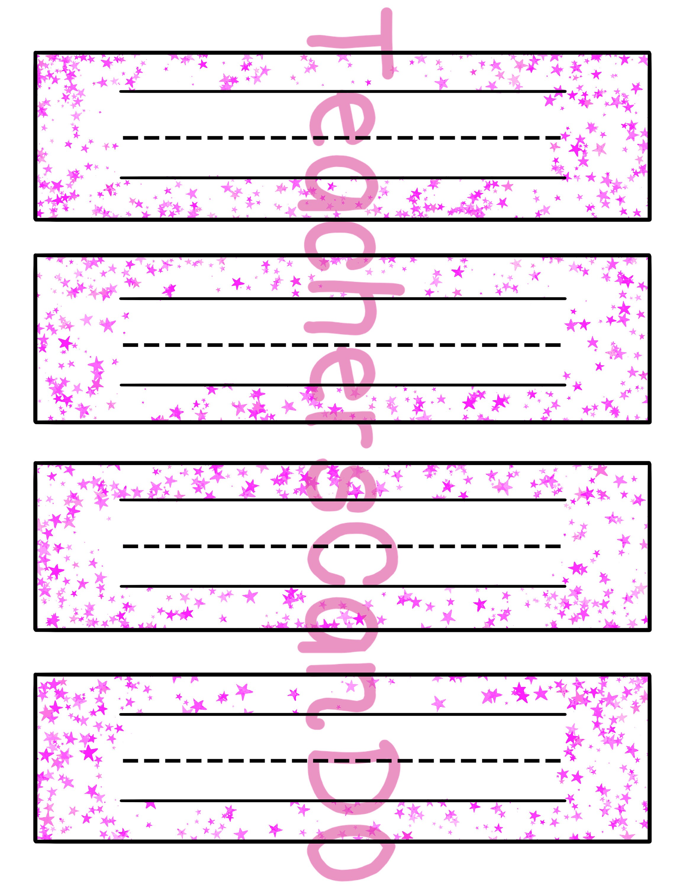 Star Labels for Preschool and Daycare - Sparkle and Organize Your ...