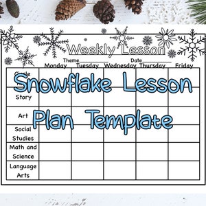 Schneeflocke Themen-Unterrichtsplan Vorlage, Preschool, PreK