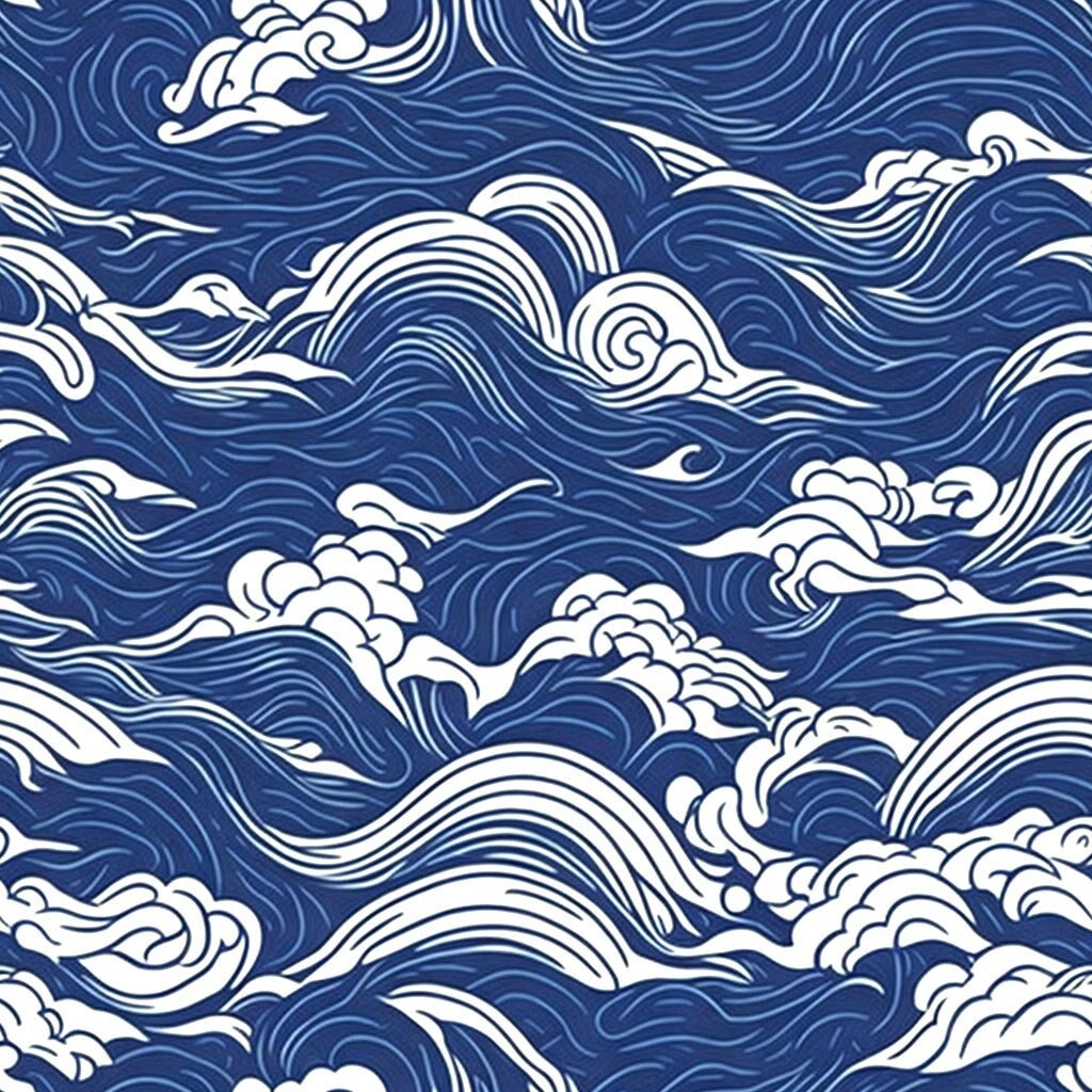 Japanese traditional wave art