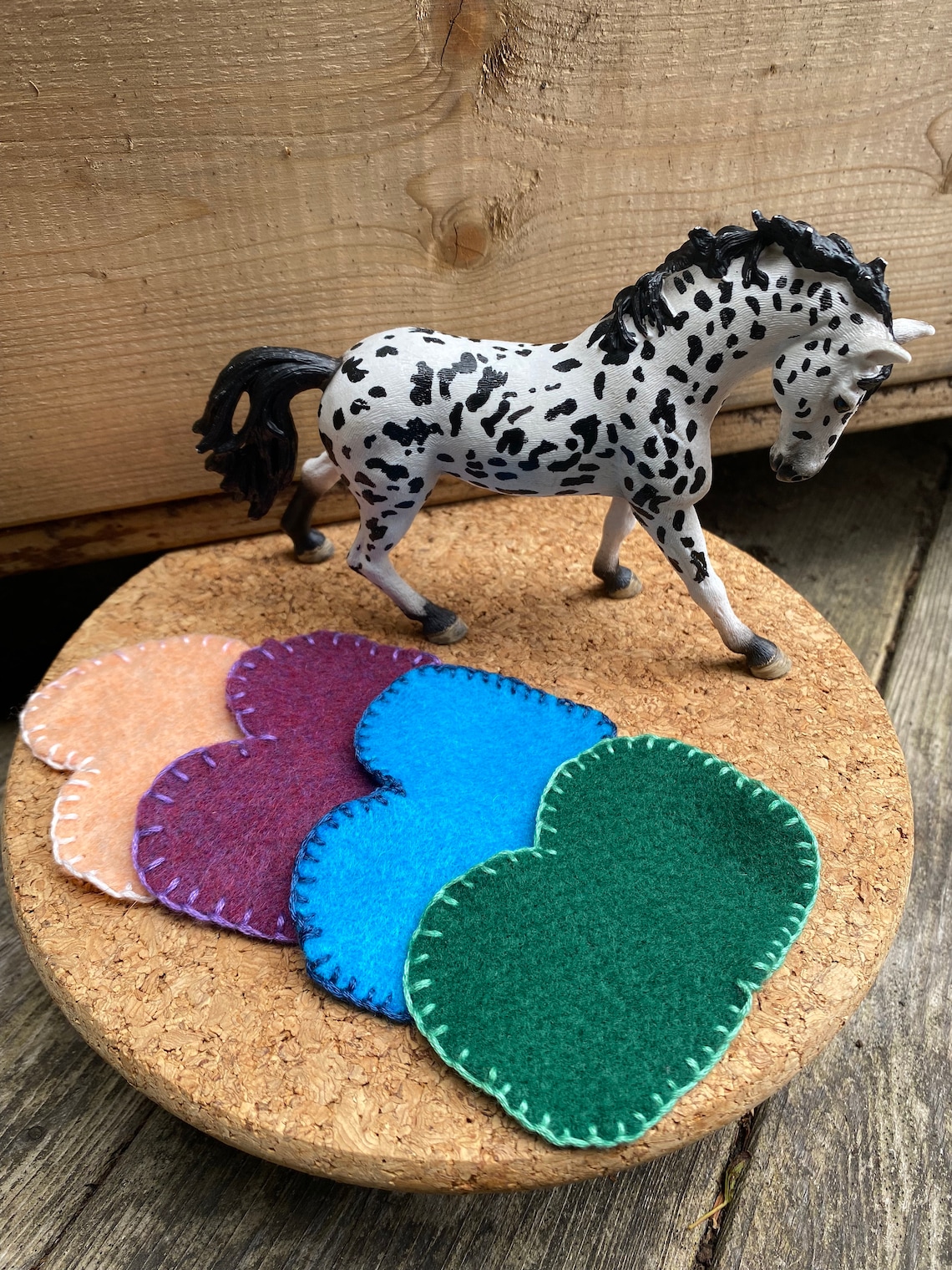 Handmade felt saddle pad for Schleich model horse Etsy