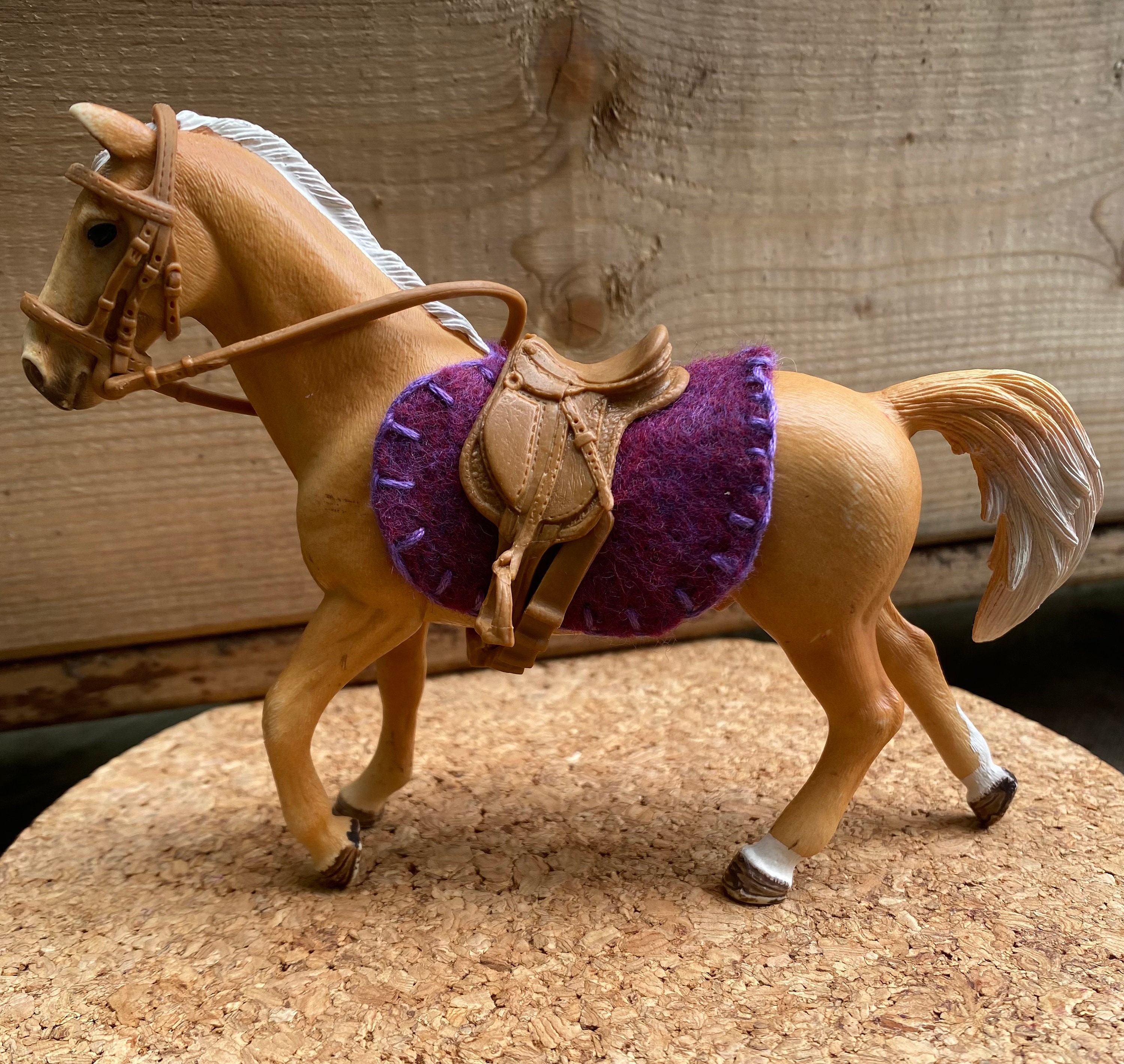 Handmade felt saddle pad for Schleich model horse Etsy