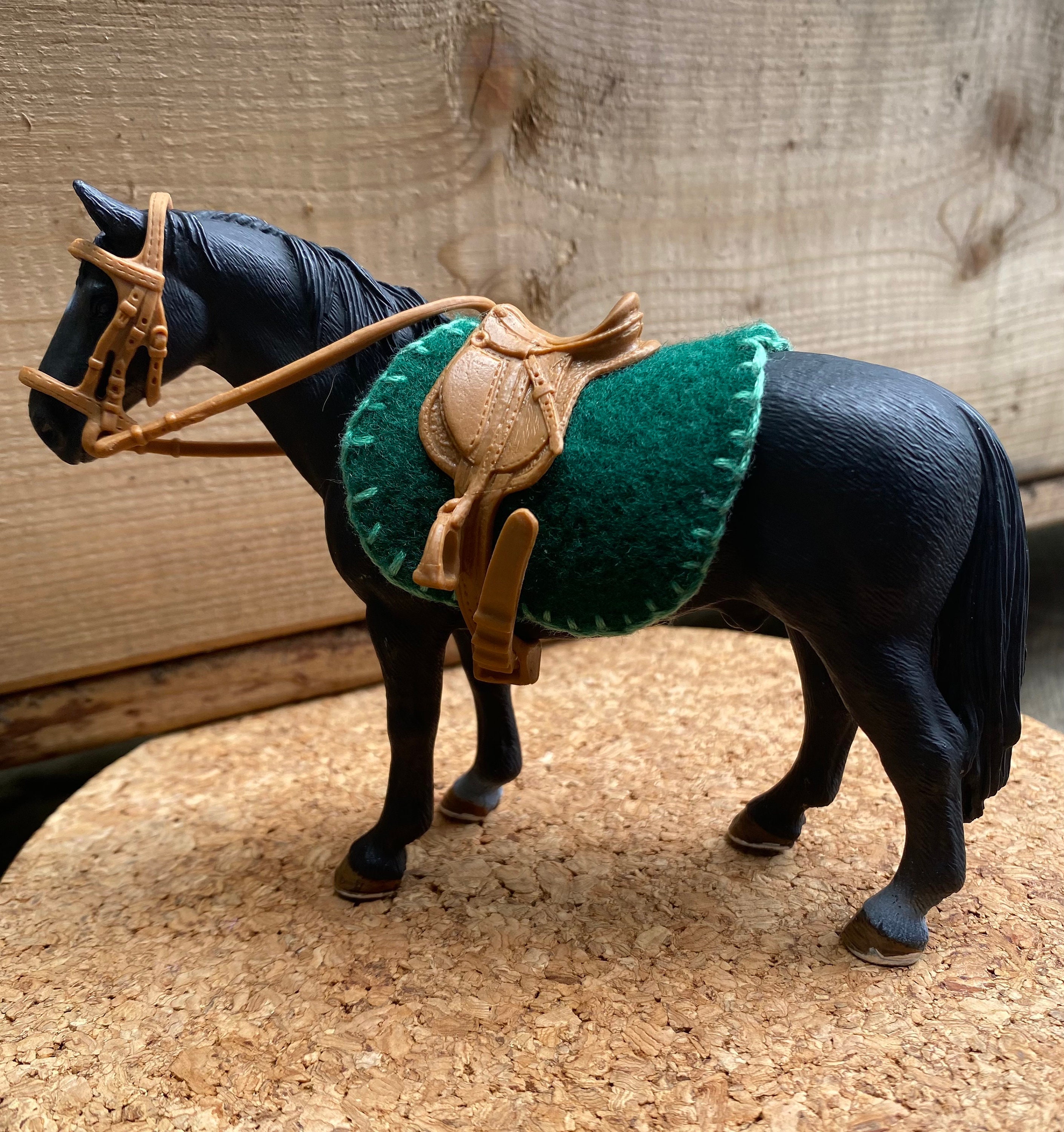 Handmade felt saddle pad for Schleich model horse Etsy
