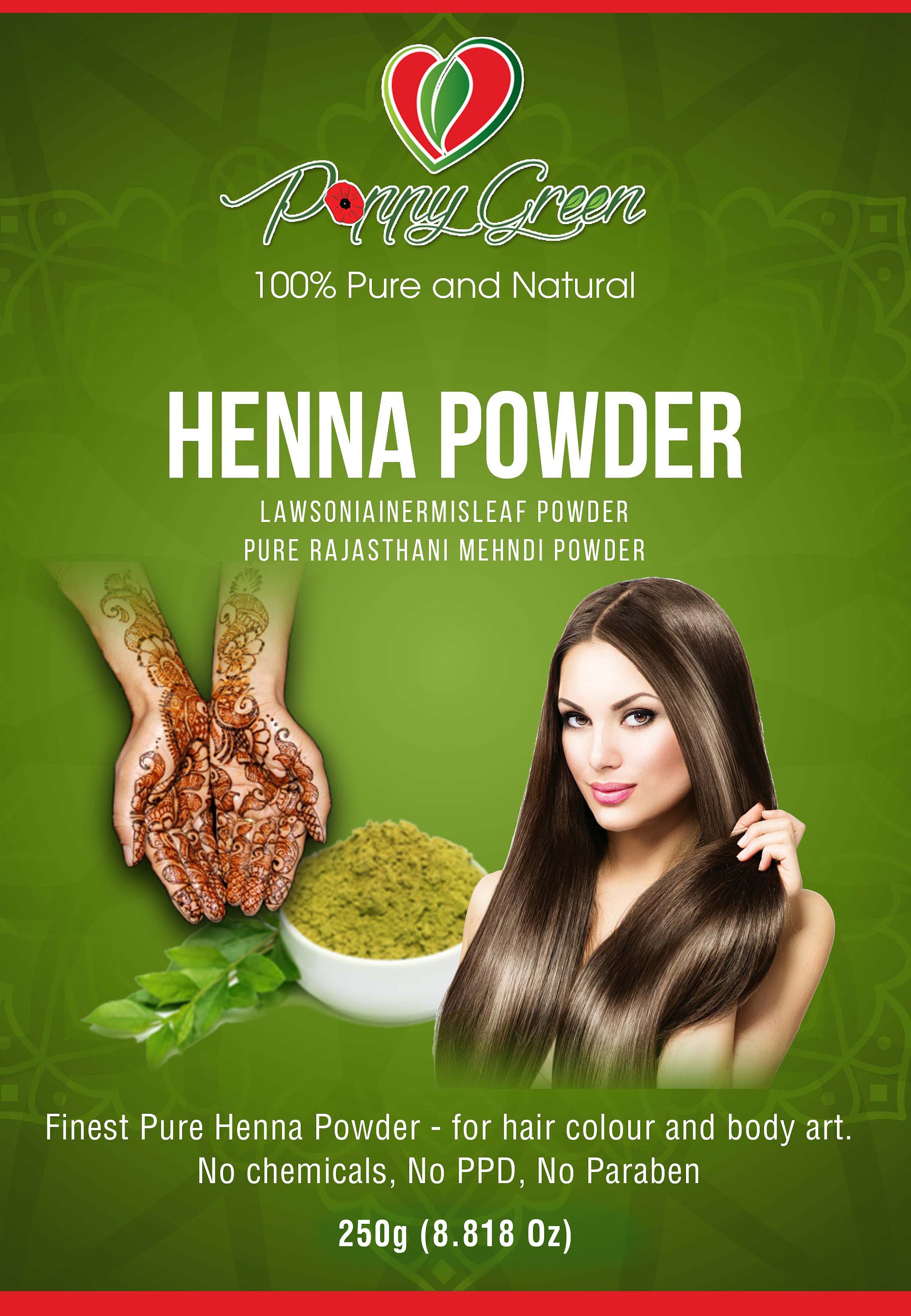 100 Pure Henna Powder for Hair Dye Red Henna Hair Color Etsy