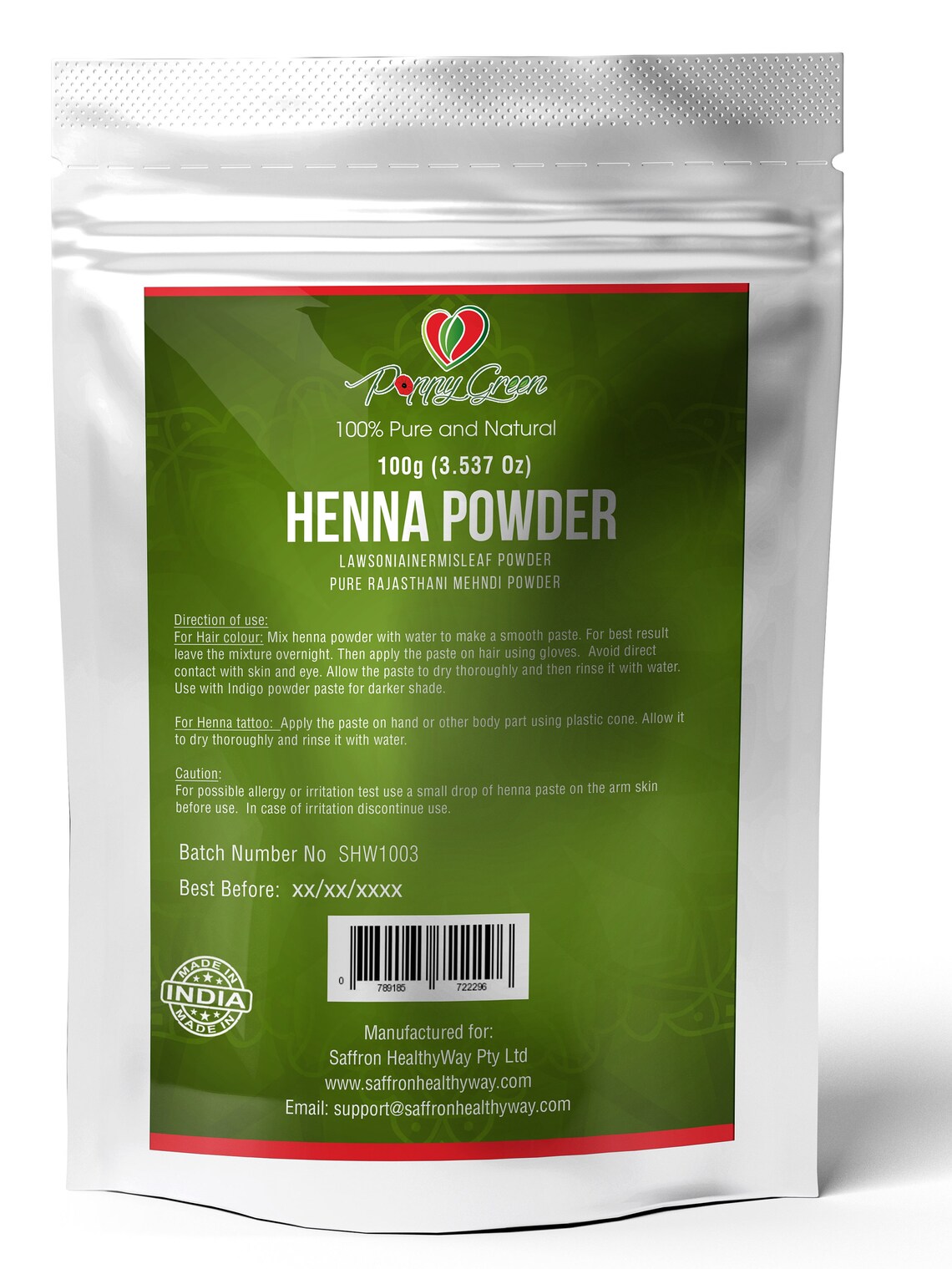 100 Pure Henna Powder for Hair Dye Red Henna Hair Color Etsy
