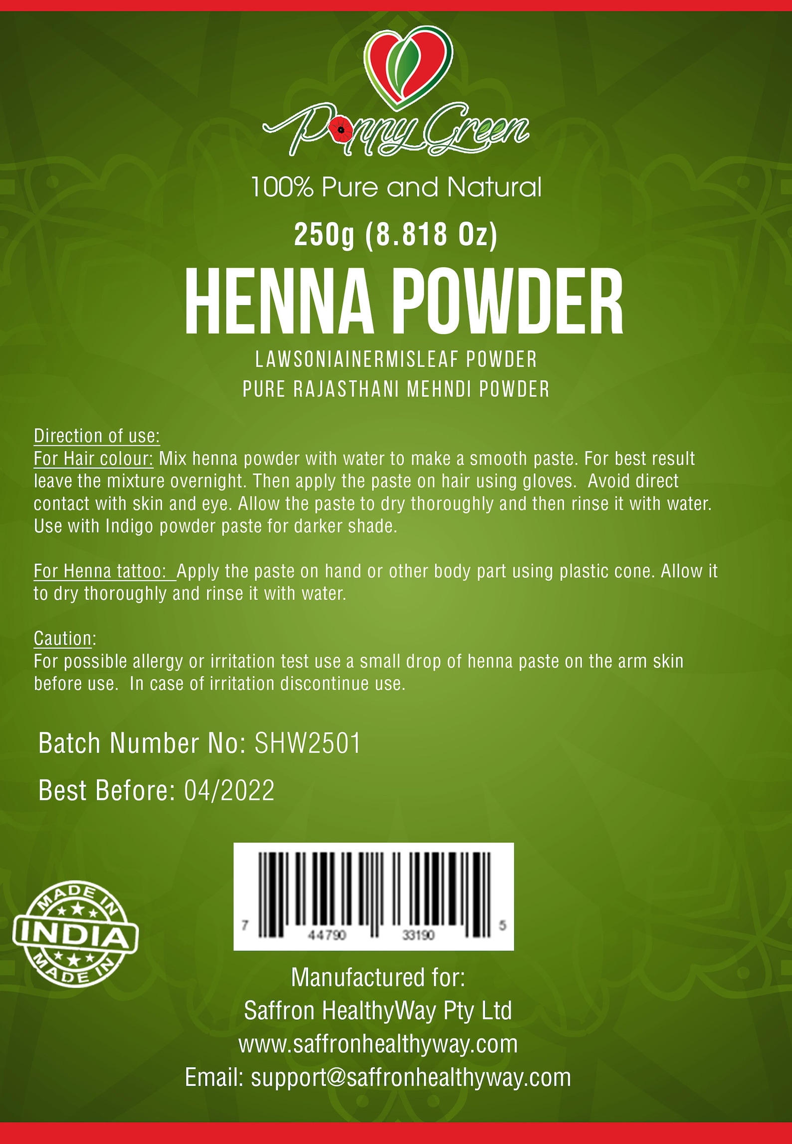100 Pure Henna Powder for Hair Dye Red Henna Hair Color Etsy