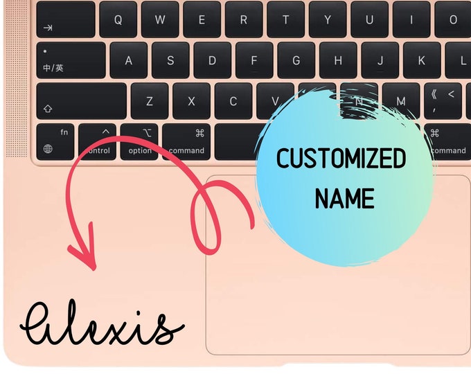 Laptop Name Decal Custom Name Decal Laptop Name Sticker Etsy