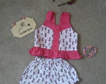 Mini mouse summer top and shorts set
