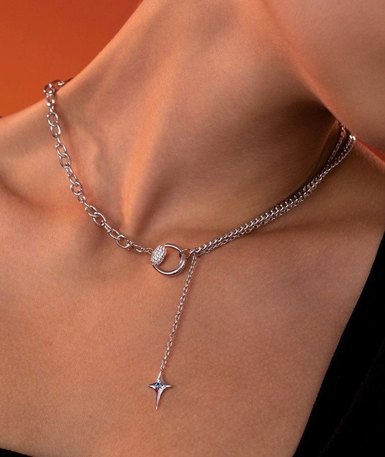 Star Pendant Necklace Collar Choker Chain Necklace Women Jewelry Accessories SL Star Pendant Necklace Collar Choker Chain Necklace Women Jewelry Accessories SL