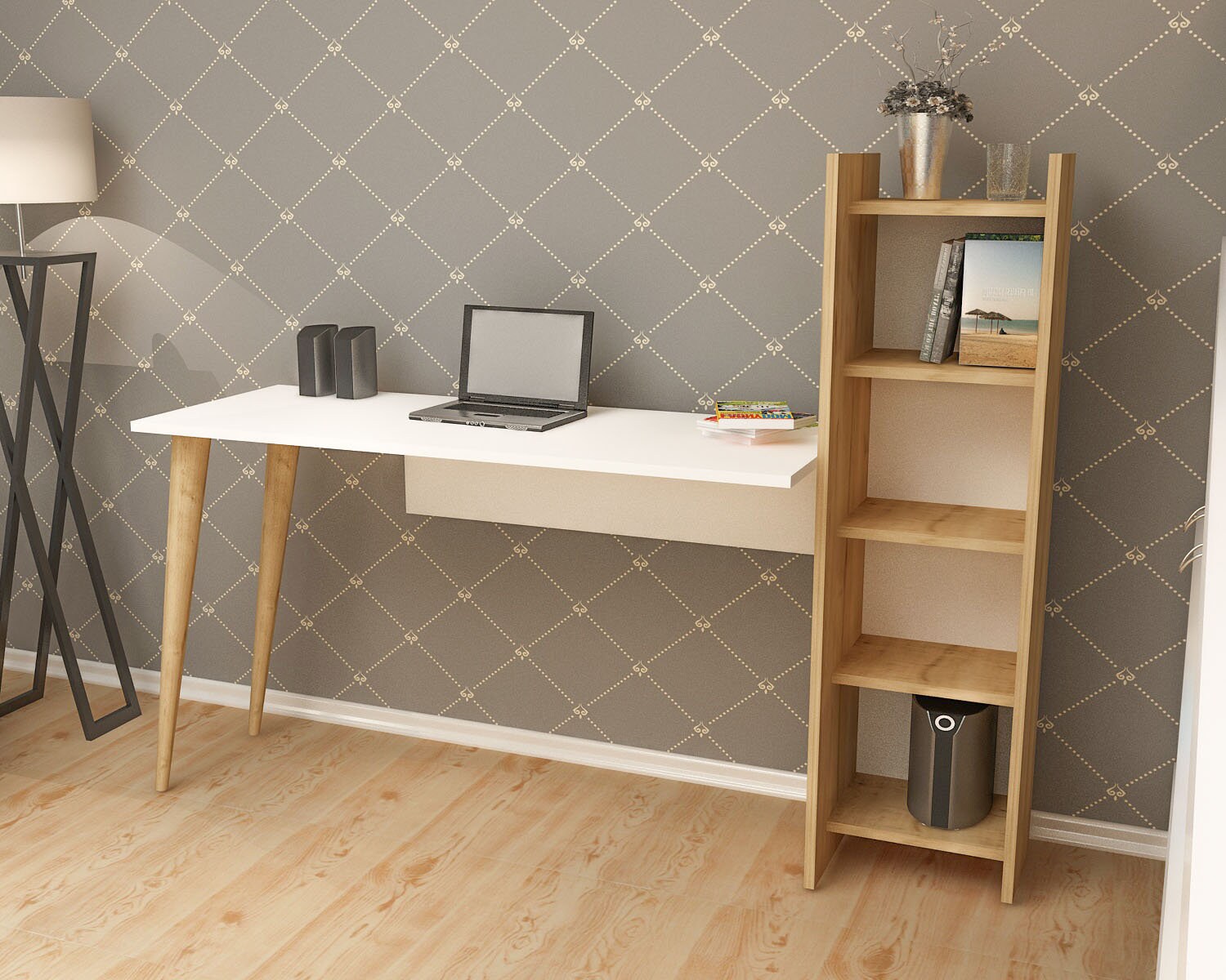 Modern Oak Study Desk Modern Office Desk Mid Century Oak | Etsy