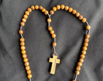 Jerusalem Olive Wood Rosary