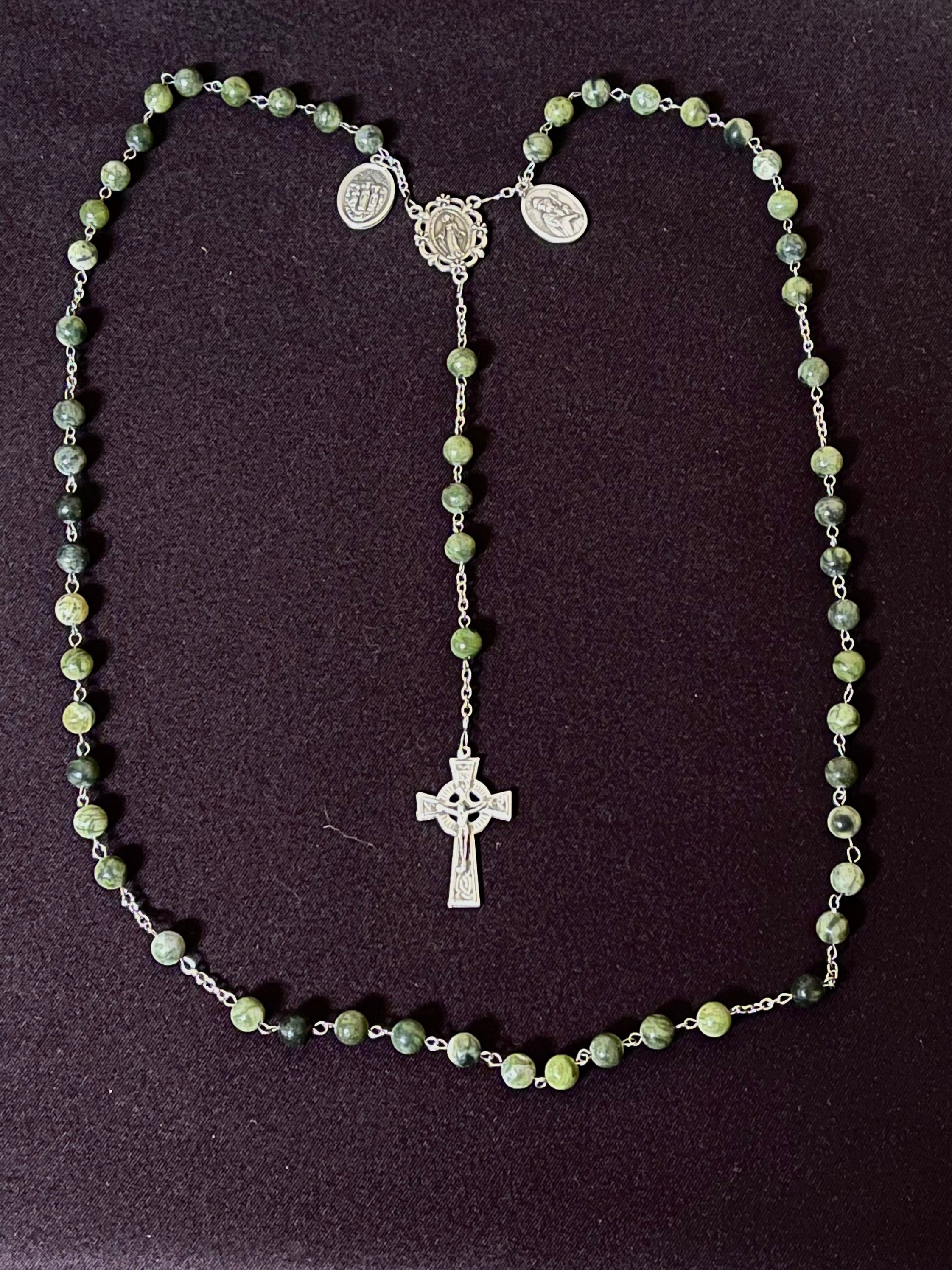 Rosary Beads Christmas Rosary Connemara Marble