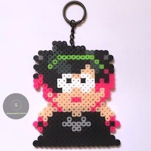 Perler Beads , Henrietta , Emo Kid , Goth Kids , Handmade Pixel Art , Handmade Keychains , Emo Art , Goth Art , Potty Mouth Sprite