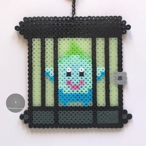 Lumalee Star Perler Bead Sprite , Handmade Pixel Art , Mario Perler Sprites , Hama Beads , Fuse Beads , Handmade Keychains , Perler Art
