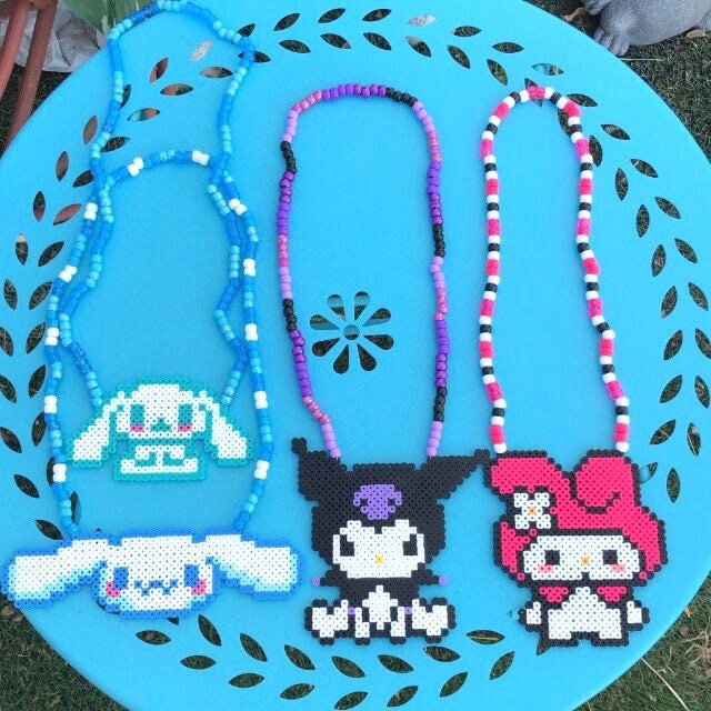 [即完品] kaoyorinakami beads necklace Kawaii Kandi Necklace and Friends , Anime Necklaces , Perler Bead