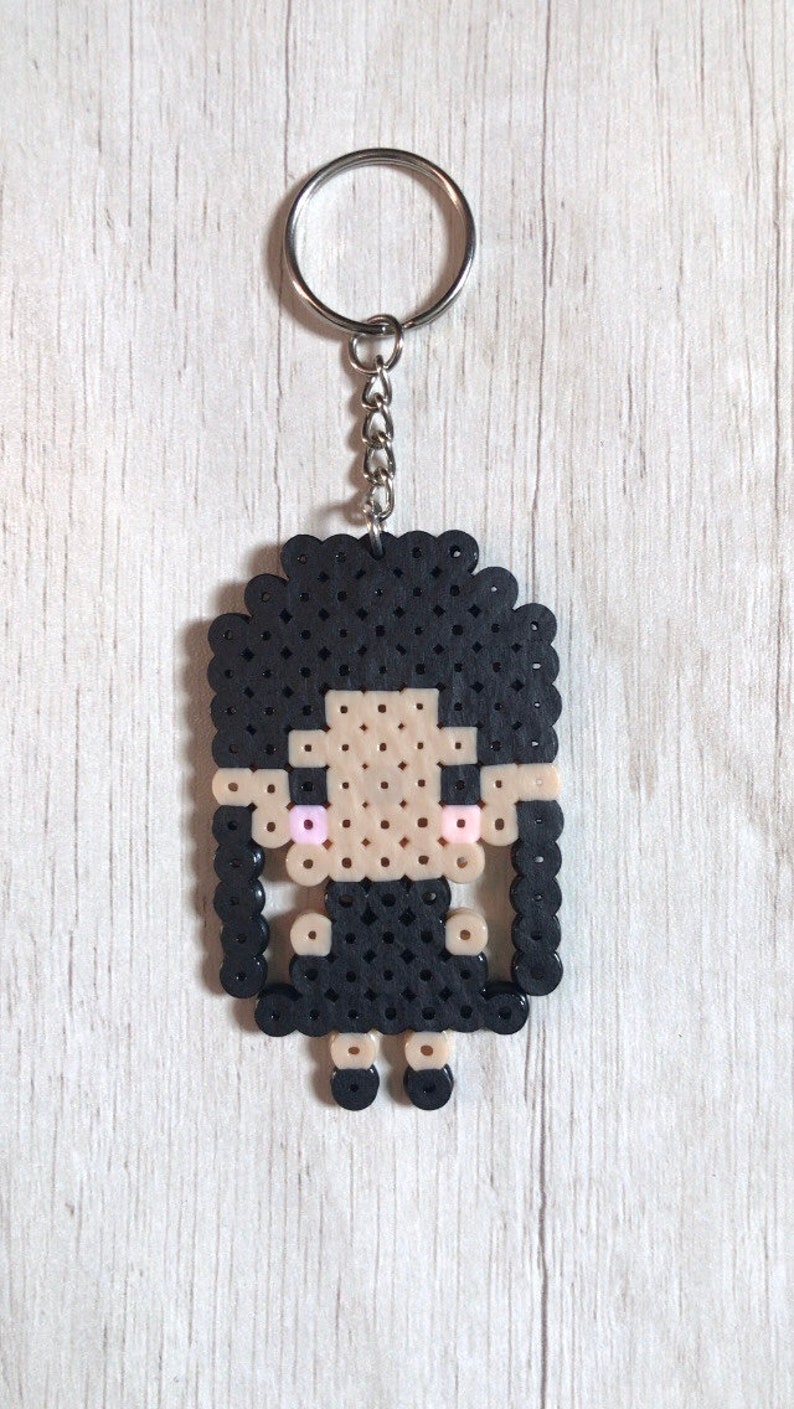 Wednesday Perler Sprites Full Set , Gothic Girl Perler Beads, Hama