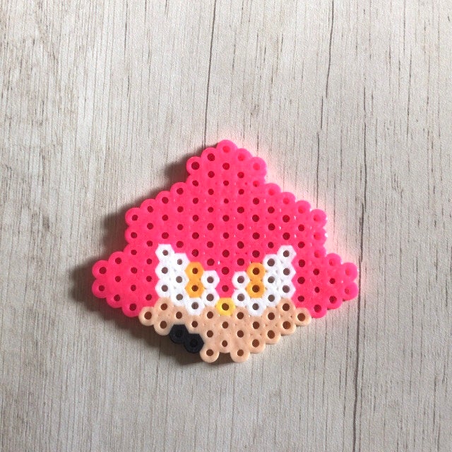 New Angry Bird Red Keychain Perler Beads