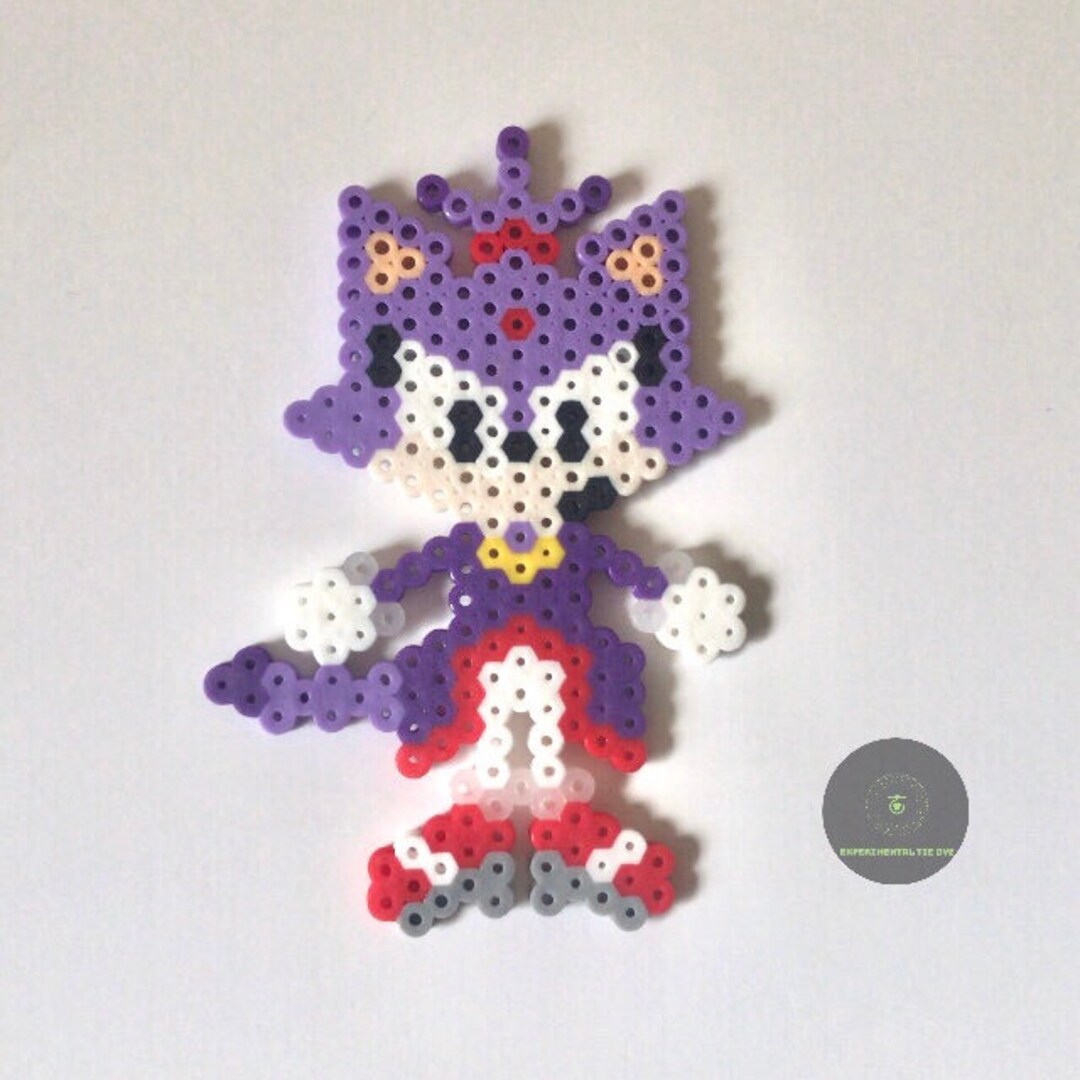 Blaze Perler Sprite , Handmade Sonic Character , Retro Pixel Art