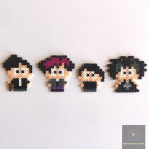 Perler Beads , Goth Kids Perler Keychains , Fuse Beads , Hama Beads , Handmade Pixel Art