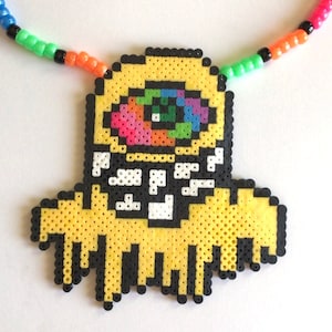 Subtronics Kandi Necklace | Handmade Perler Sprite | Perler Beads | Pony Beads | Kandi | Festival Accessories
