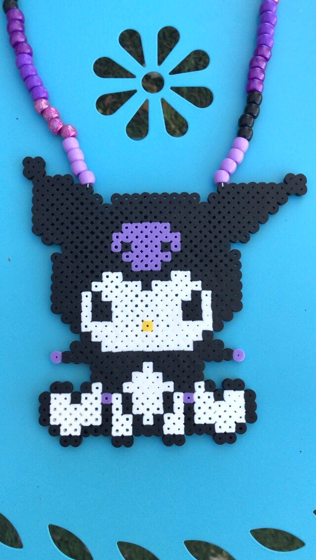 Kawaii Kandi Necklace and Friends , Anime Necklaces , Perler Bead